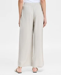 Jm Collection Women's Linen Blend Wide-Leg Pull-On Pants, Exclusively at Macy's