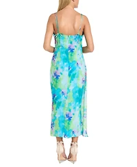 Morgan & Company Juniors' Strappy Keyhole-Neck Midi Dress