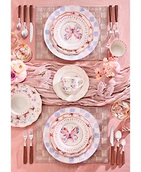 Mackenzie-Childs Lilac Check Round Platter