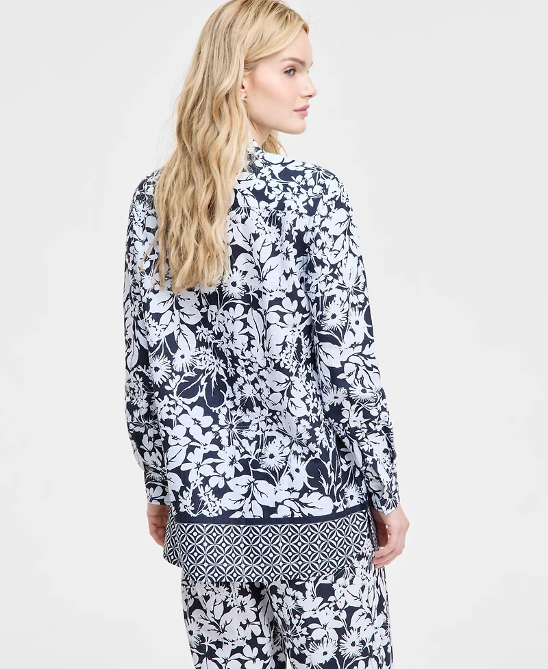 Tommy Hilfiger Women's Printed Long-Sleeve Tunic