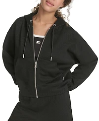 Starter Women's Geo Jacquard Cropped Full-Zip Hoodie