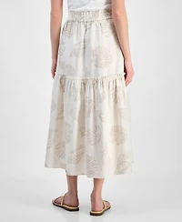 Jones New York Women's Printed Tiered Maxi Skirt