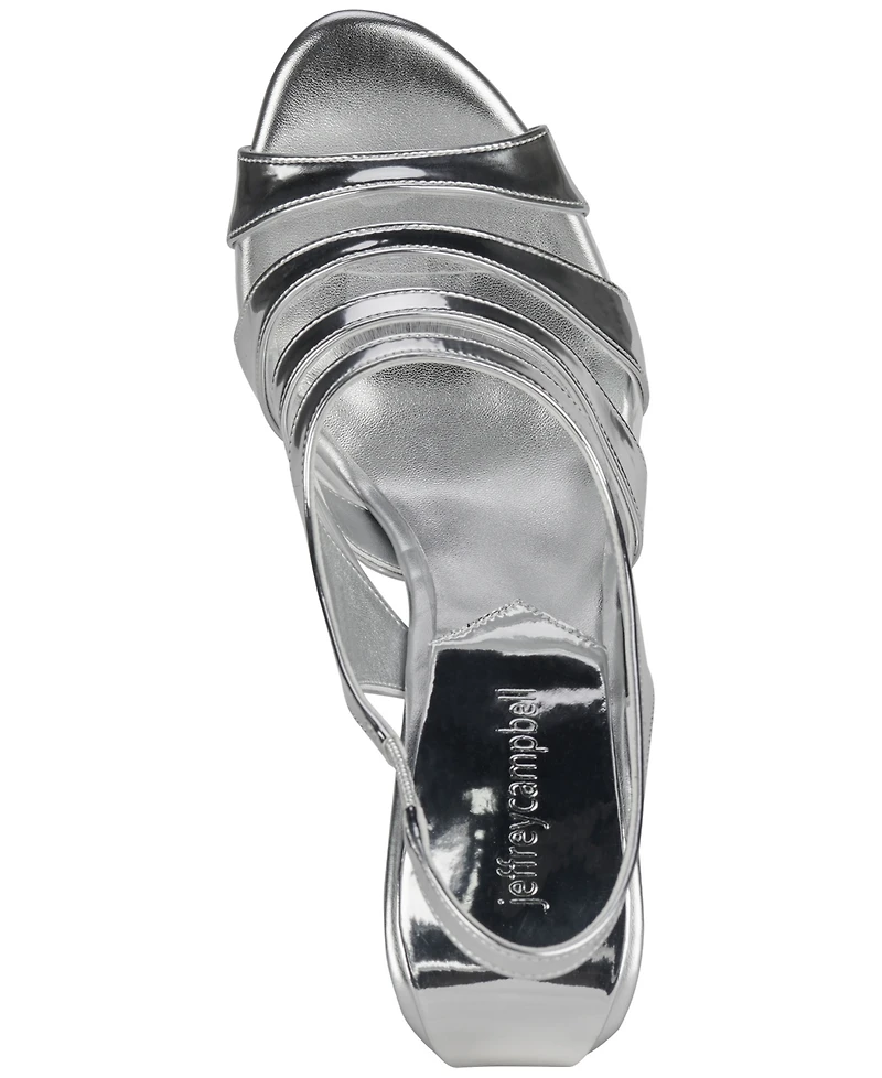 Jeffrey Campbell Slo-Mo Vinyl Platform Wedge Sandals