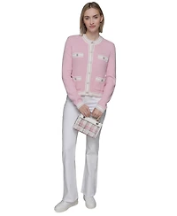 Karl Lagerfeld Paris Women's Patch Pocket Flare-Leg Jeans