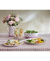 MacKenzie-Childs Lilac Check Pitcher