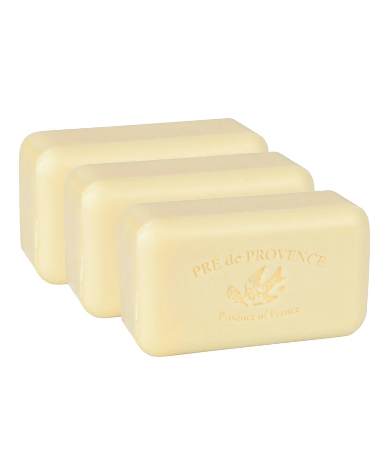 Pre de Provence Moisturizing 150g French Soap Bar, Quad-Milled, Long Lasting, Moisturizing, Rich, Creamy Lather (Set of 3)
