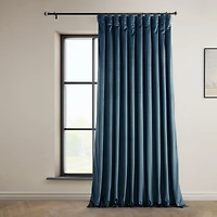 Half Price Drapes Extra Wide Heritage Plush Velvet Room Darkening Curtain