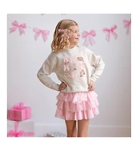 Child Girl Pink Glitter Bow Clip Set