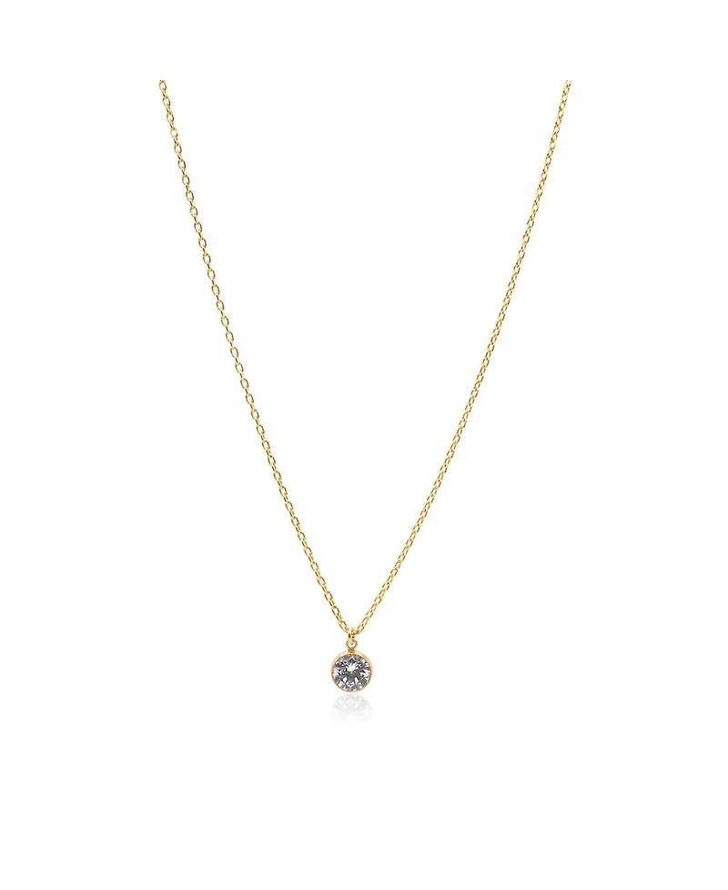 Non-Tarnishing 14k Gold Filled Chain with 6mm Cubic Zirconia Necklace