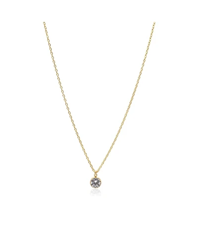 Non-Tarnishing 14k Gold Filled Chain with 6mm Cubic Zirconia Necklace