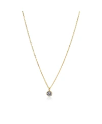 Non-Tarnishing 14k Gold Filled Chain with 6mm Cubic Zirconia Necklace