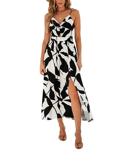 Cupshe Women's Havana Nights Floral Maxi Beach Dress