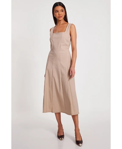 Quiz Women's Bengaline Panel Detail Fit/Flare Maxi