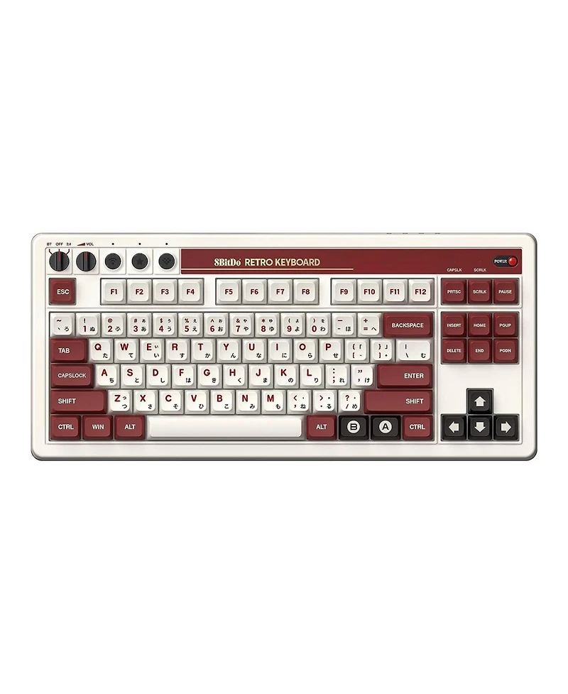 8Bitdo Retro Programmable Bluetooth Wireless Mechanical Gaming Keyboard - Fami Edition - 85HA01