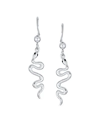 Bling Jewelry Egyptian Serpent Dangle Earrings Snake Design Sterling Silver