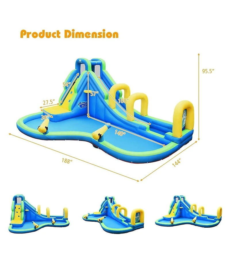 Multifunctional Inflatable Water Bounce House Ultimate Outdoor Playset for Kids