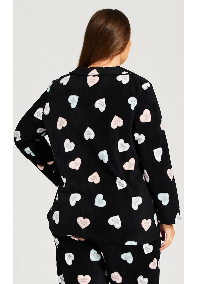 Avenue Women's Button Up Fleece Top