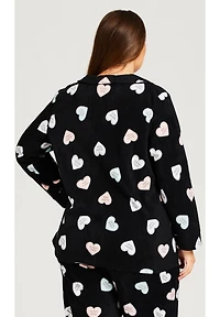 Avenue Women's Button Up Fleece Top