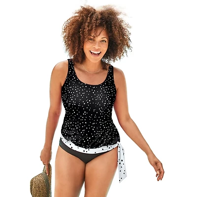Swimsuits for All Women's Side Tie Blouson Tankini Top