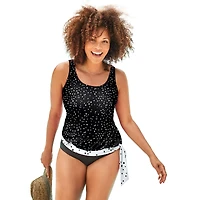 Swimsuits for All Women's Side Tie Blouson Tankini Top