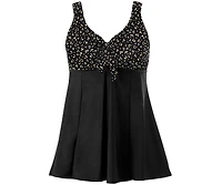 Swimsuits for All Women's Tie Front V-Neck Swimdress