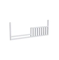 Westwood Design Rowan Modern Wood Convertible Toddler Rail in Ash Linen White
