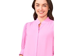 CeCe Women's 3/4-Sleeve Collared Button Down Top