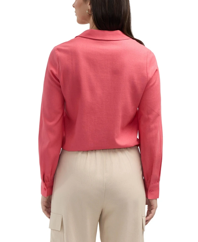 Ellen Tracy Women's Tie Front Shirt