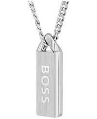 Hugo Boss Men's Kassy Emblem Stainless Steel Pendant Necklace