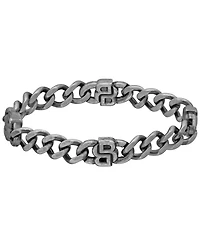 Hugo Boss Men's Double B Absolute Galvanic Blackening Stainless Steel Chain Bracelet