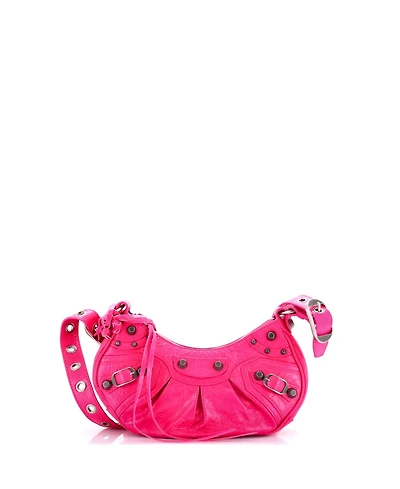 Pre-Owned Balenciaga Xs Le Cagole Giant Studs Shoulder Bag Leather