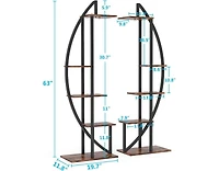 Tribesigns 5-Tier Plant Stand Pack of 2, Multi-Purpose Curved Display Shelf Bonsai Flower Plant Stand Rack for Indoor Garden, Balcony