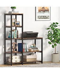 Tribesigns 5-Tier Bookshelf, Ladder Corner Bookshelves Etagere Bookcase, 8 Shelves Display Rack Storage Shelf for Living Room Home Office