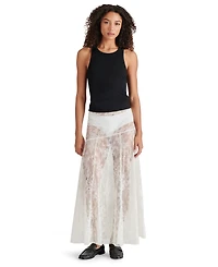 Steve Madden Women's Veera Sheer Lace Maxi Skirt