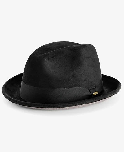 Scala Men's Classic Faux-Suede Fedora Hat