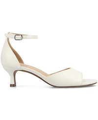 Journee Collection Women's Jezzie Peep Toe Kitten Heel Dress Sandals