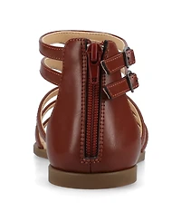 Journee Collection Women's Genneva Zipper Flat Sandals