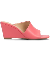 Journee Collection Women's Clementine D'Orsay Slip-On Wedge Sandals