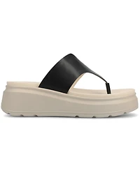 Journee Collection Women's Carah Thong Platform Wedge Sandals