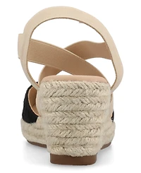 Journee Collection Women's Ashlee Espadrille Platform Wedge Sandals