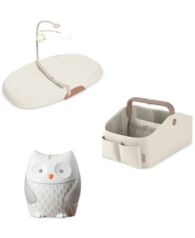 Skip Hop Moonlight Melodies Owl Nightlight Soother Nursery Style Light Up Diaper Caddy Nursery Style Wipe Clean Changing Pad