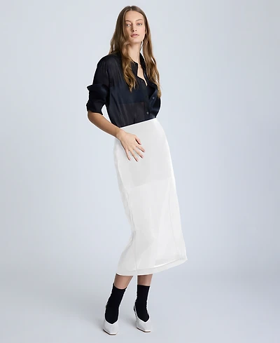 Kenneth Cole Women's Sheer Pencil Skirt