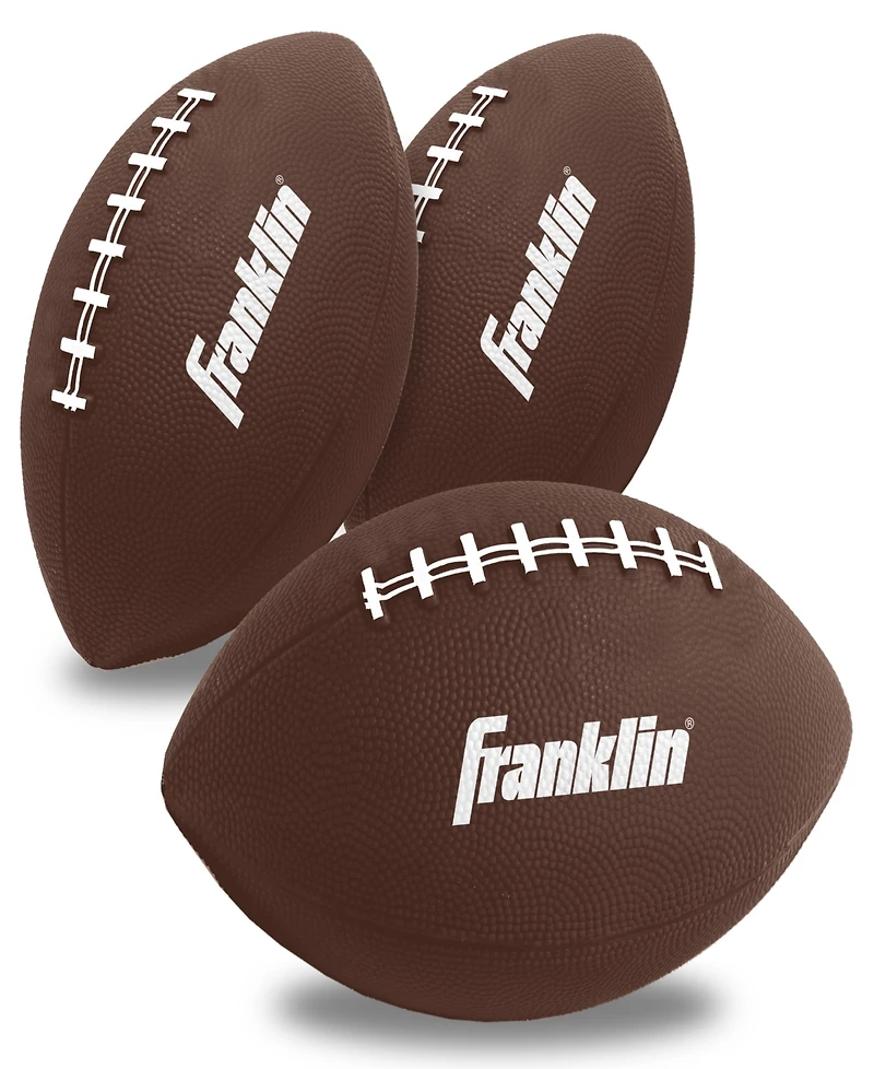 Franklin Sports Mini Inflatable Kids - 3 Pack Football Set