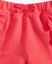 First Impressions Baby Girls Ruffled French Terry Shorts, Exclusively at Macy's