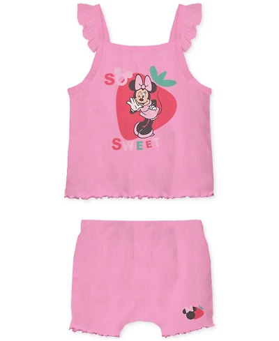 Disney Baby Girls Minnie Mouse Top & Shorts, 2 Piece Set