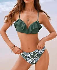 Cupshe Women's Dusty Blooms Floral Bikini Set