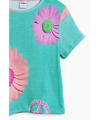 Desigual Girls Girls's Ribbed floral T-shirt
