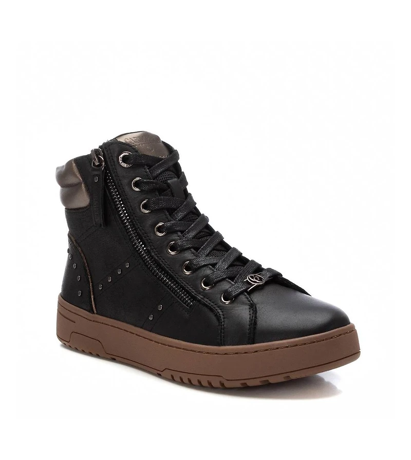 Carmela Collection Leather Sneaker Booties By Xti