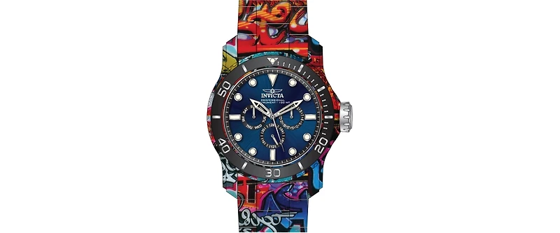 Invicta Men's 47856 Pro Diver Quartz Chronograph Black, Blue Dial Watch