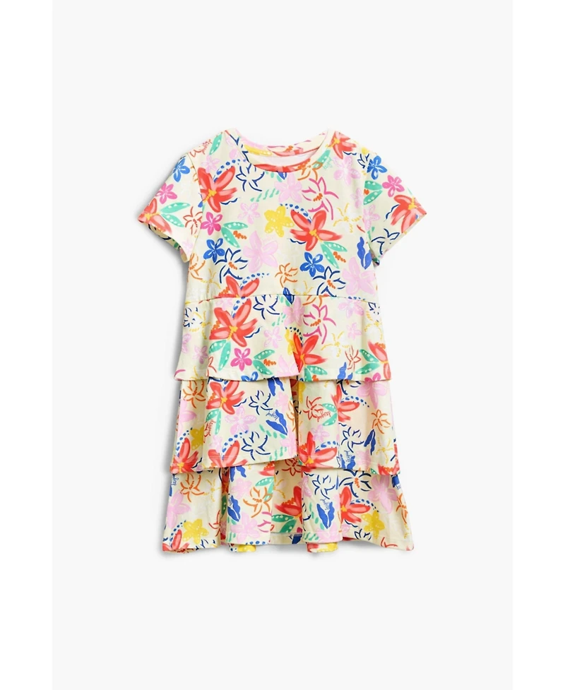 Desigual Girls's Ruffled print dress